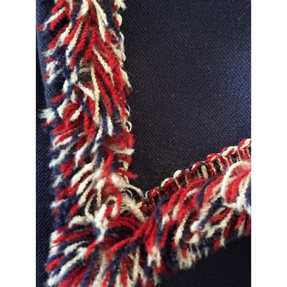 St John Sport by Marie Gray Blazer Jacket Pant Set Blue Fringe Trim Size XL 16 - Picture 8 of 11